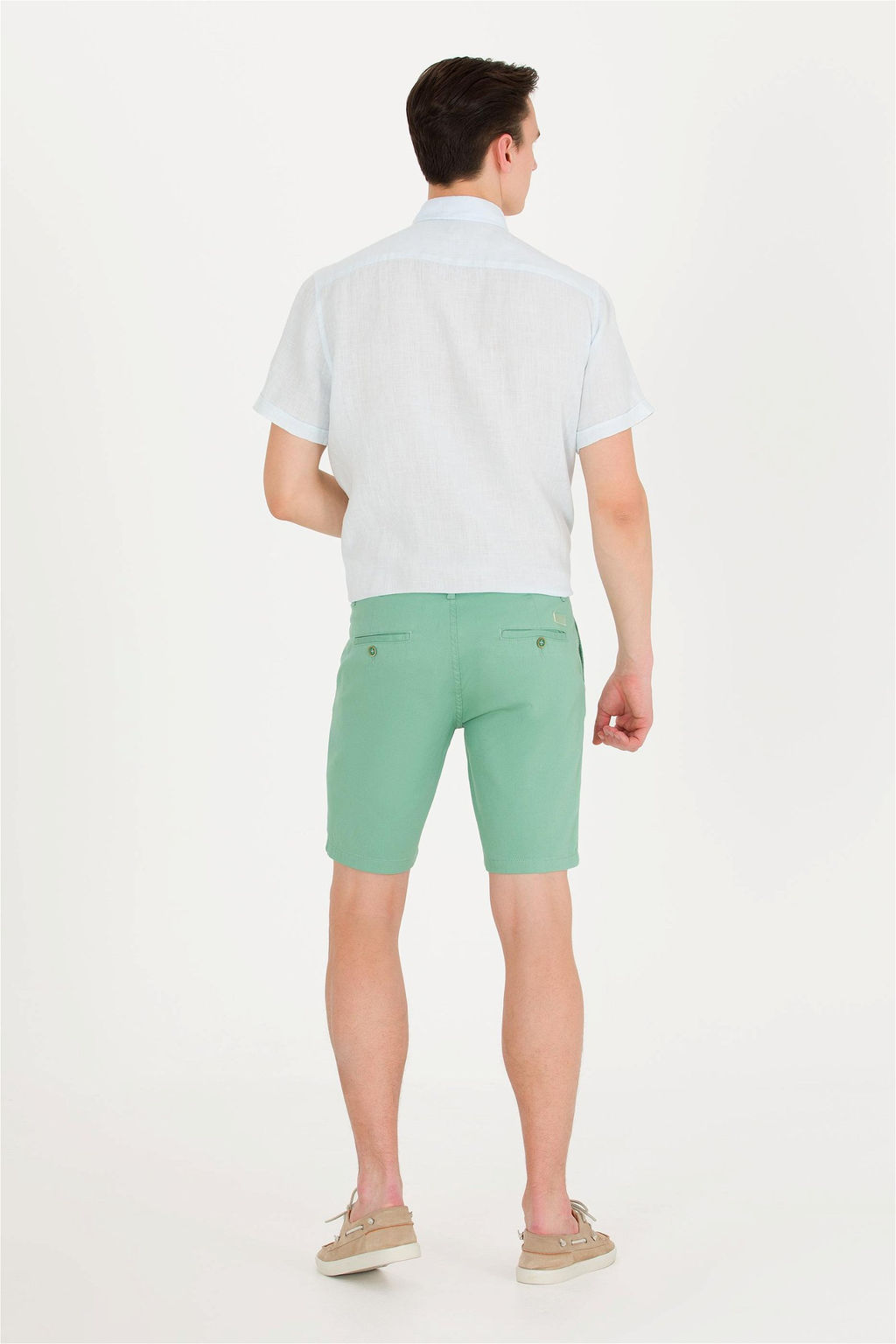 Мужские темно-зеленые тканые шорты - U.s. polo assn фото 4