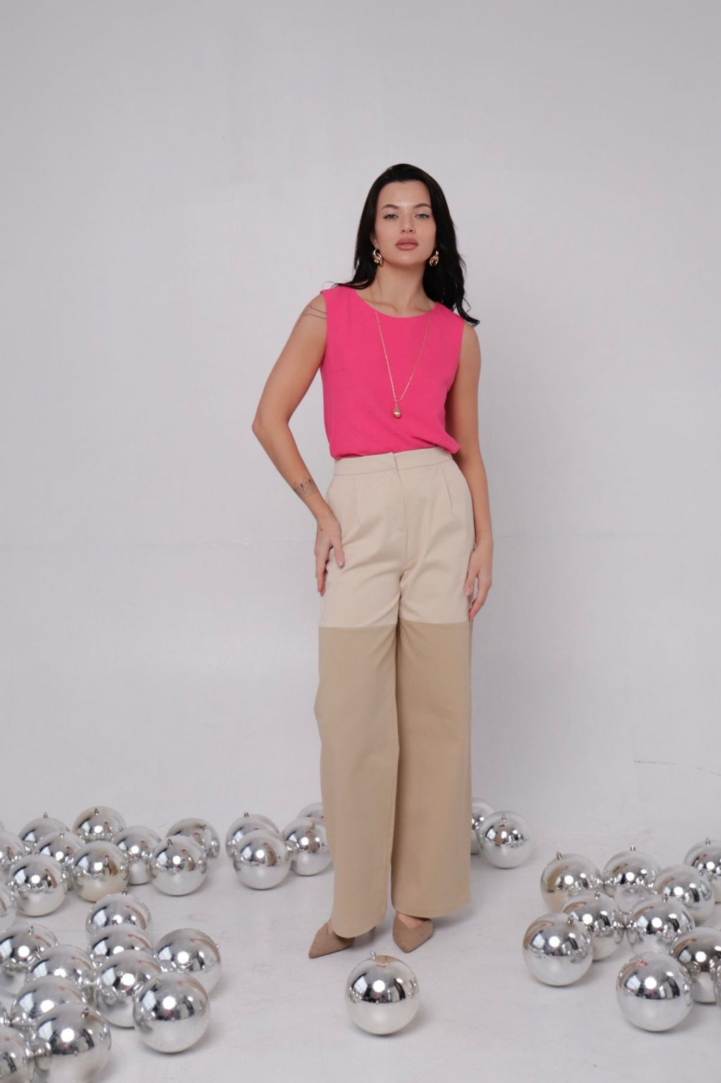 Брюки бежевые - Martichelli фото 10