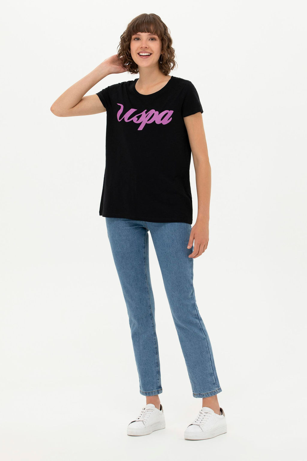 Женская черная футболка с круглым вырезом Неожиданная скидка в корзине - U.s. polo assn фото 10