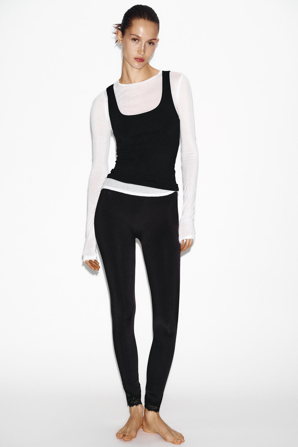 WIDE STRAP POLYAMIDE VEST TOP - Zara фото 36