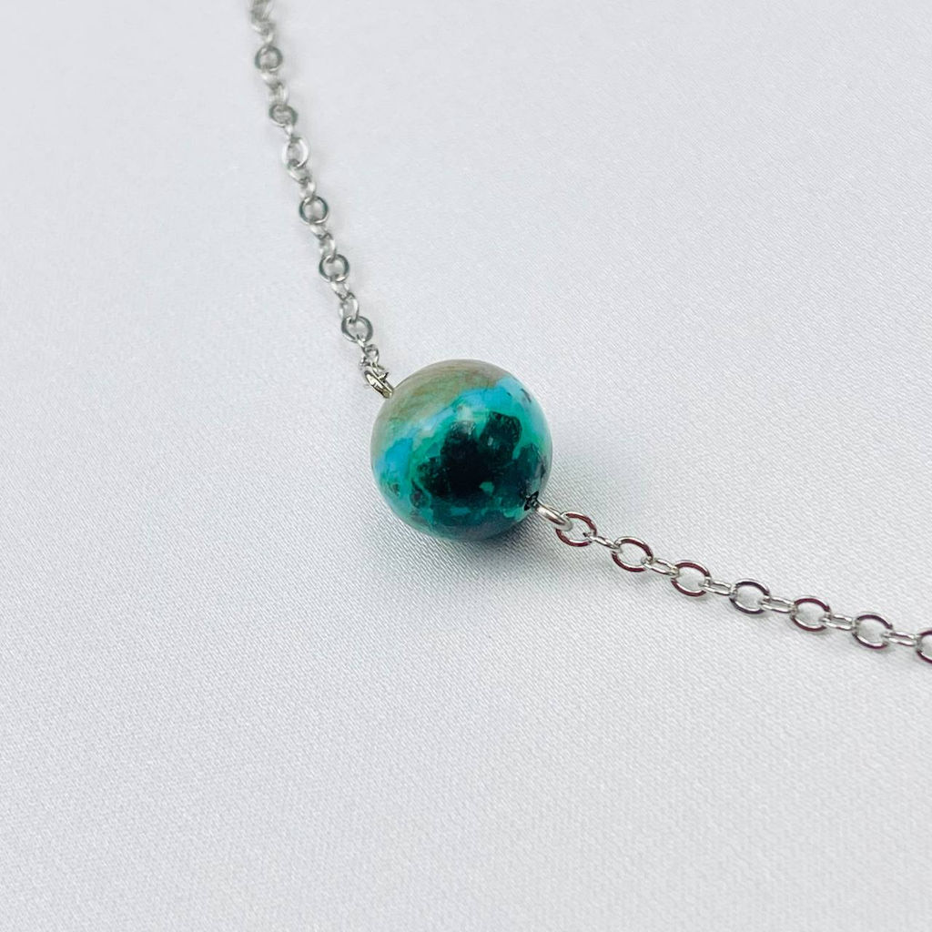 Кулон на цепочке из Хризоколлы 40 см +