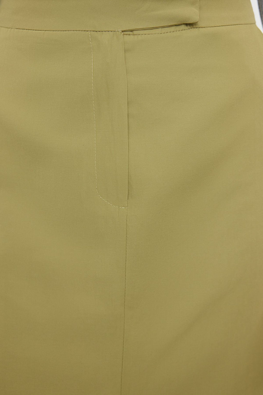 TRENDYOLMILLA Haki Premium Straight Onden Y?rtmacl? Midi Boy Dokuma Etek TWOSS24ET00071 фото 4