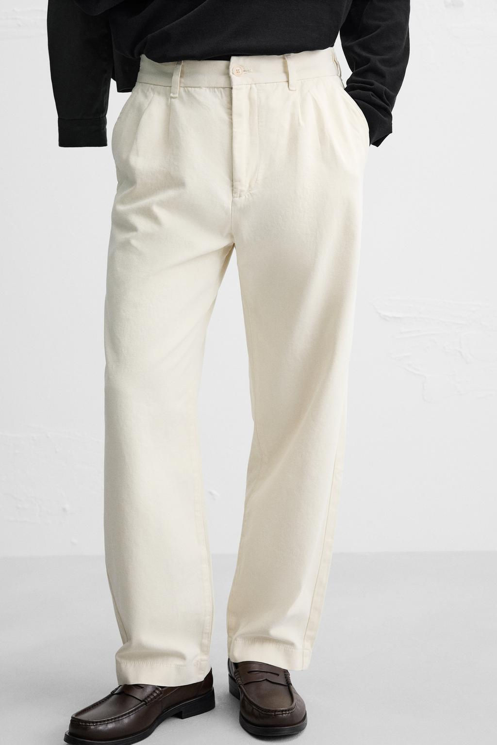 RELAXED FIT PLEATED TROUSERS - Zara фото 6