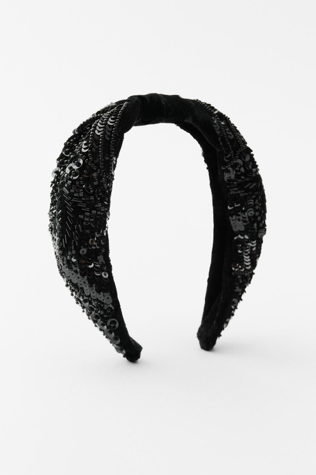 BEADED VELVET HEADBAND - Zara фото 5