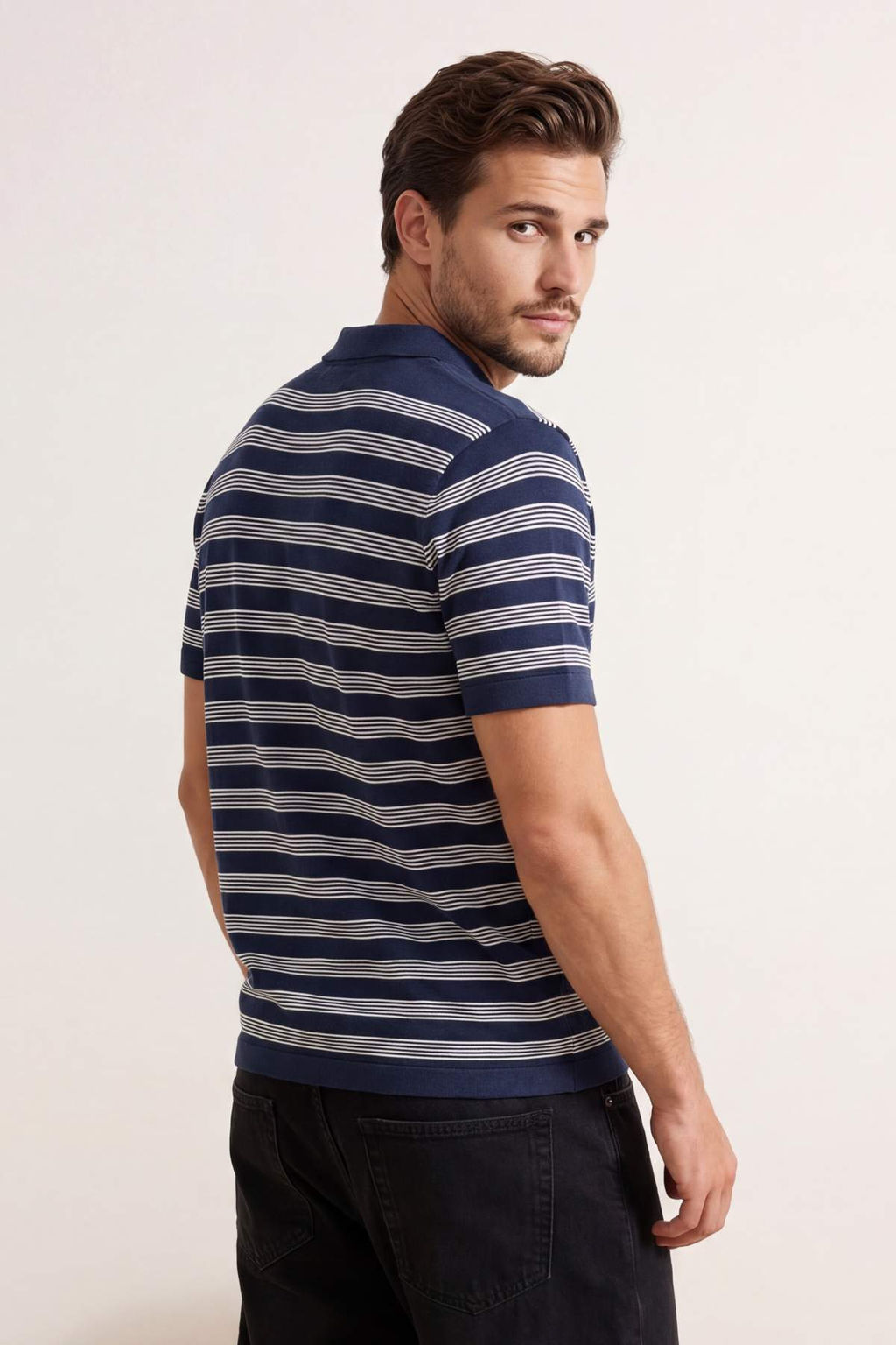 Lacivert Regular Polo Yaka Duz Polo Yaka T-shirt TMNSS26PO00024 - Trendyolmilla фото 3