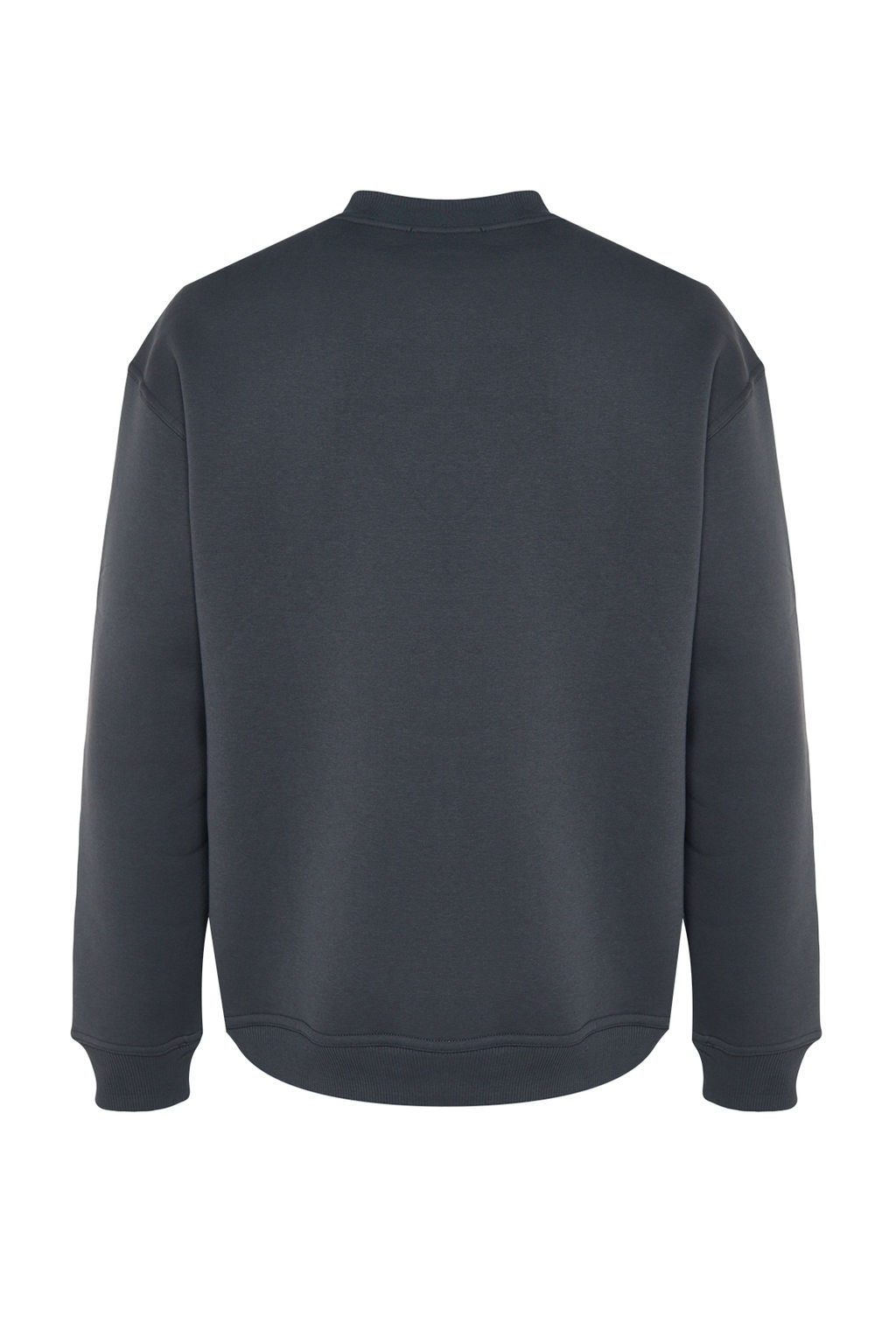 TRENDYOL MAN Antrasit Oversize/Genis Kesim Yar?m Bal?kc? Yaka Harf Nak?sl? Sweatshirt Ici Polarl? TMNAW24SW00046 - Trendyolmilla фото 8