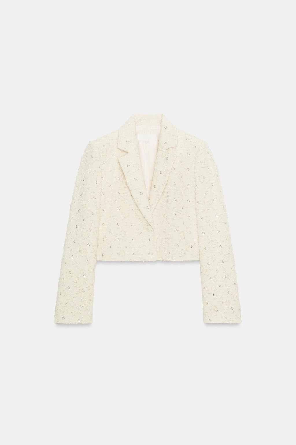 BLAZER CORTA DESFLECADA ABALORIOS / Crudo - Zara фото 7