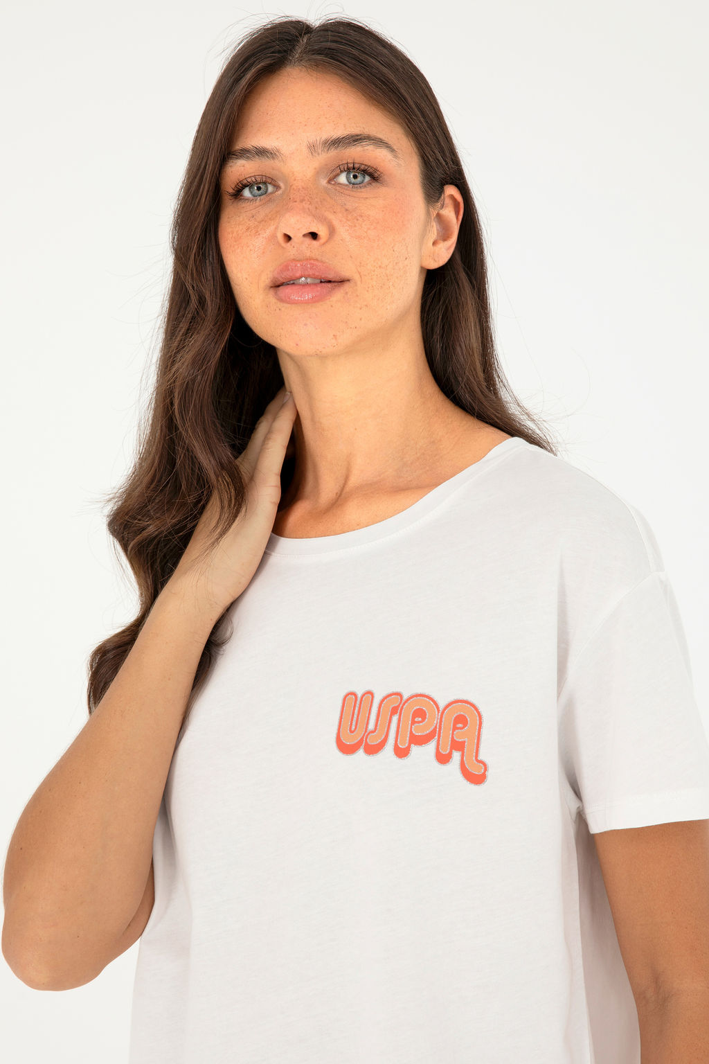 Футболка U.S. Polo Assn женская экрю хлопок  фото 16
