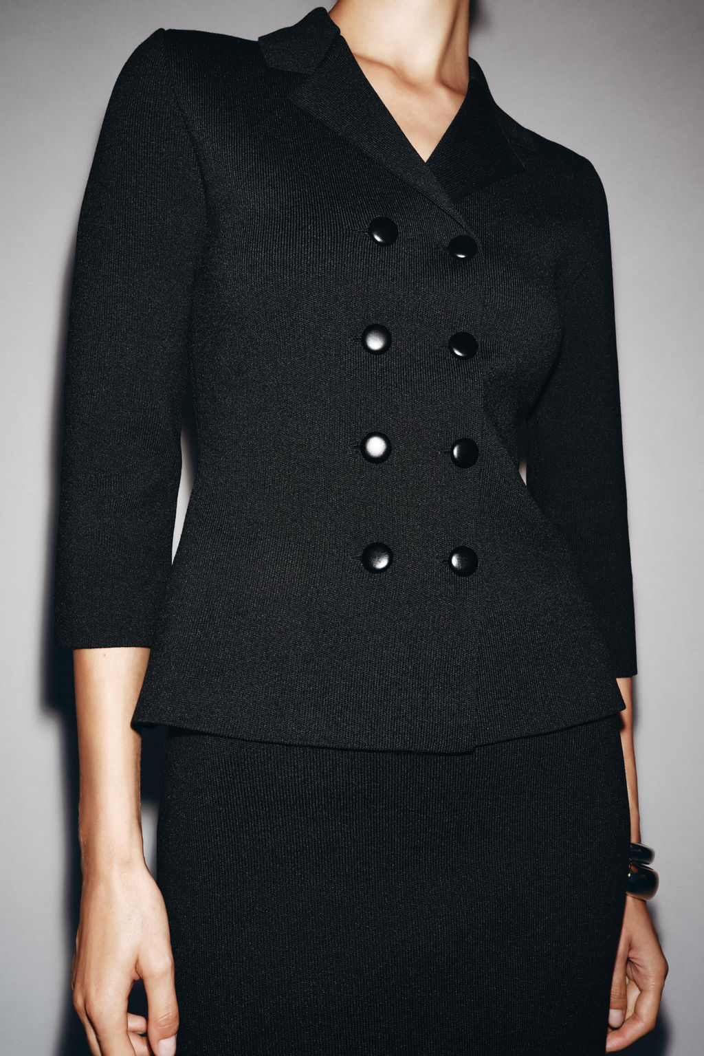 DOUBLE-BREASTED KNIT JACKET - Zara фото 3