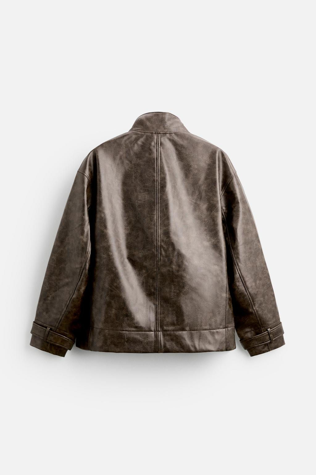 LIMITED EDITION LEATHER EFFECT JACKET - Zara фото 9