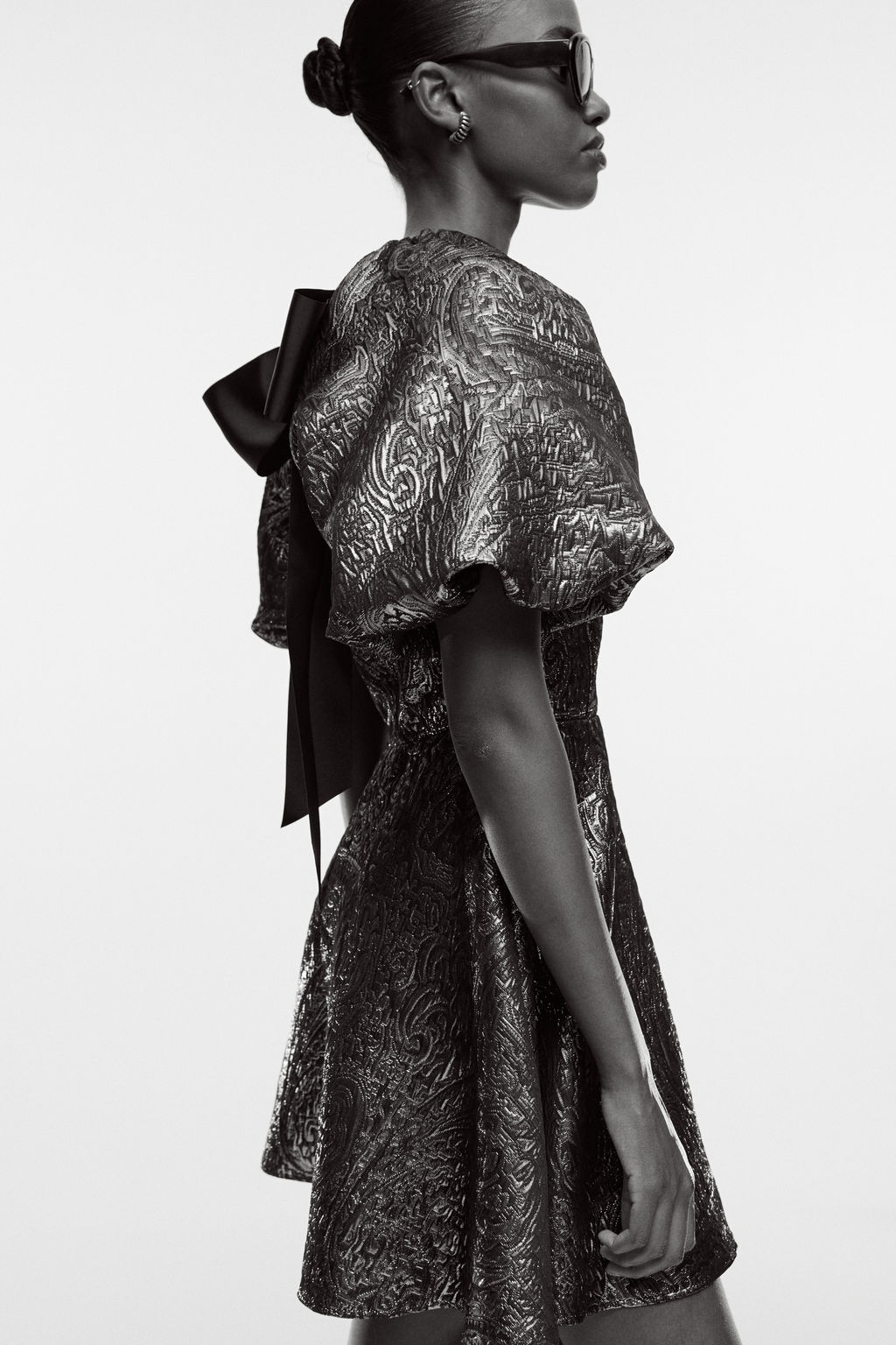 Vestido con mangas globo - H&m фото 4
