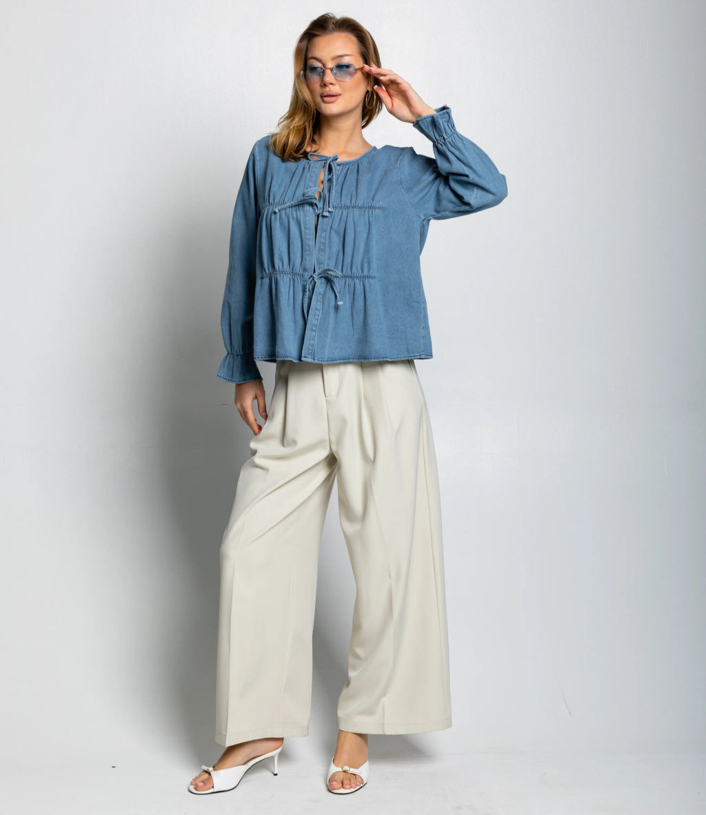 Блуза #КТ73555, голубой - Dommod фото 4