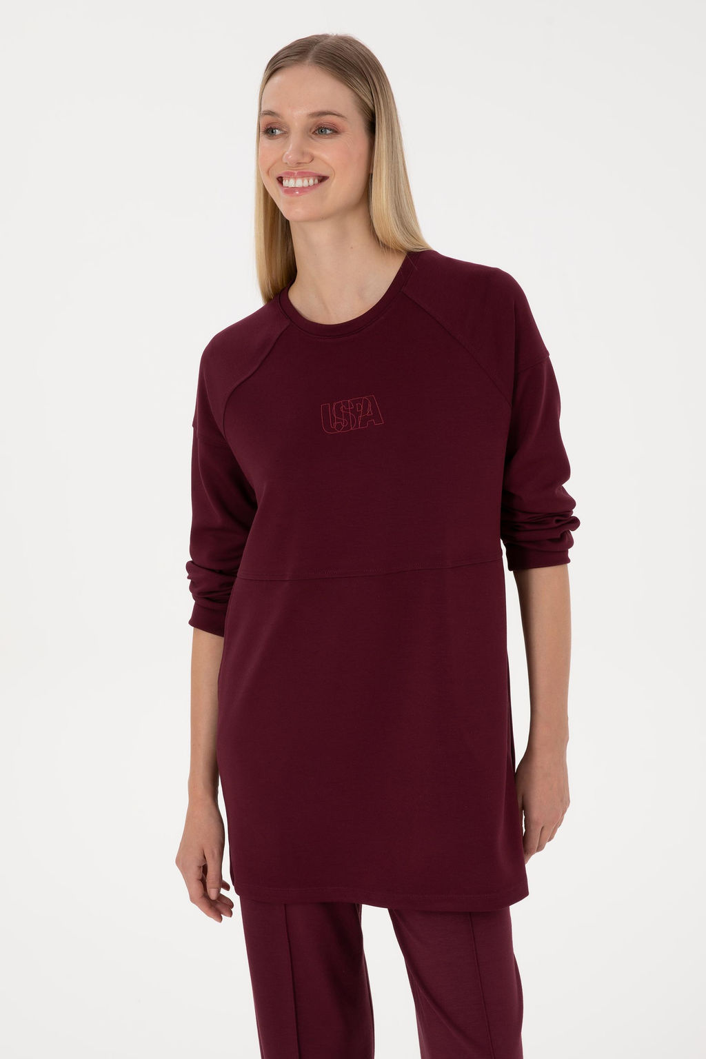 Kad_n Bordo Sweatshirt - U.s. polo assn фото 3