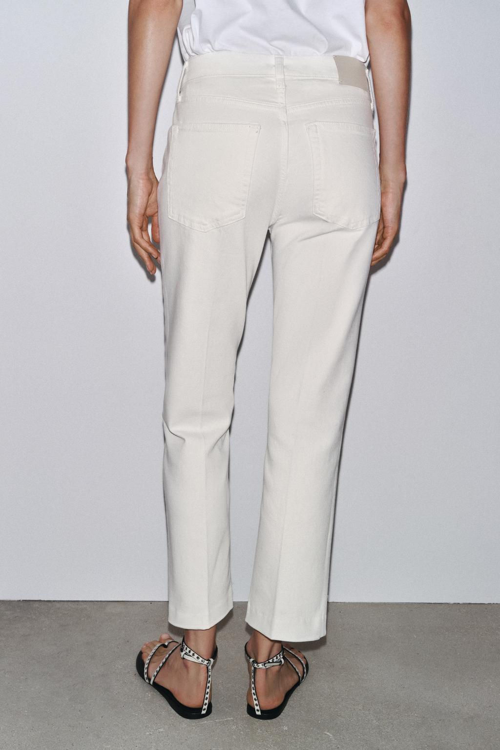 ZW COLLECTION HIGH-WAIST BOOTCUT CROPPED JEANS - Zara фото 10