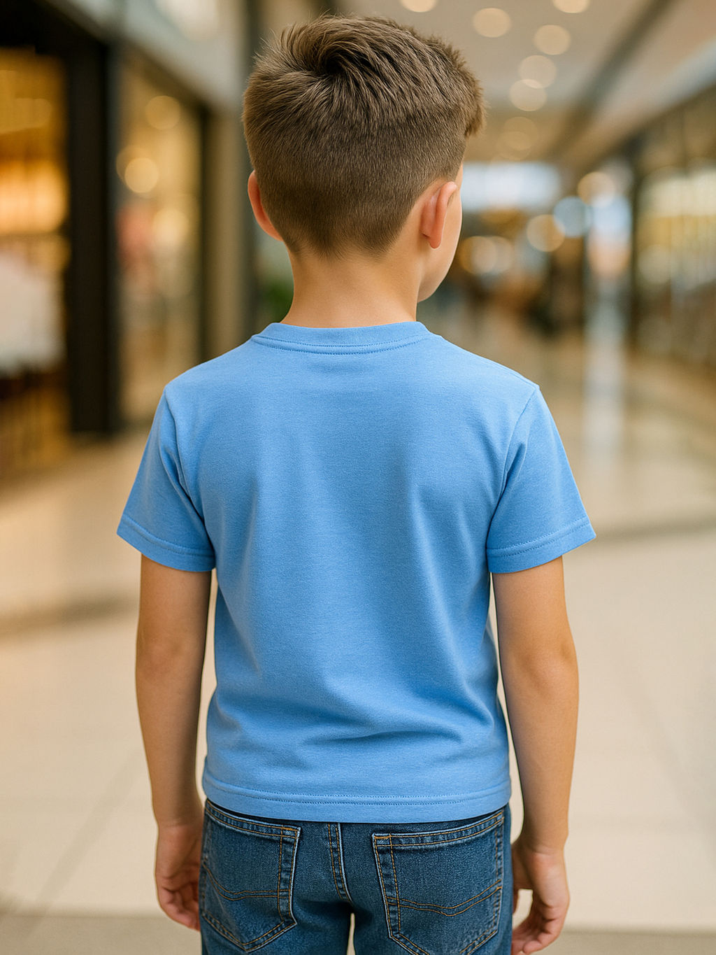 Футболка детская голубая