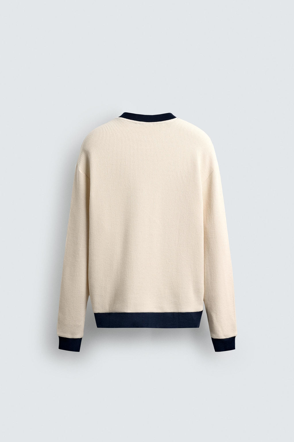 CONTRAST CHECK-TEXTURE SWEATSHIRT - Zara фото 9
