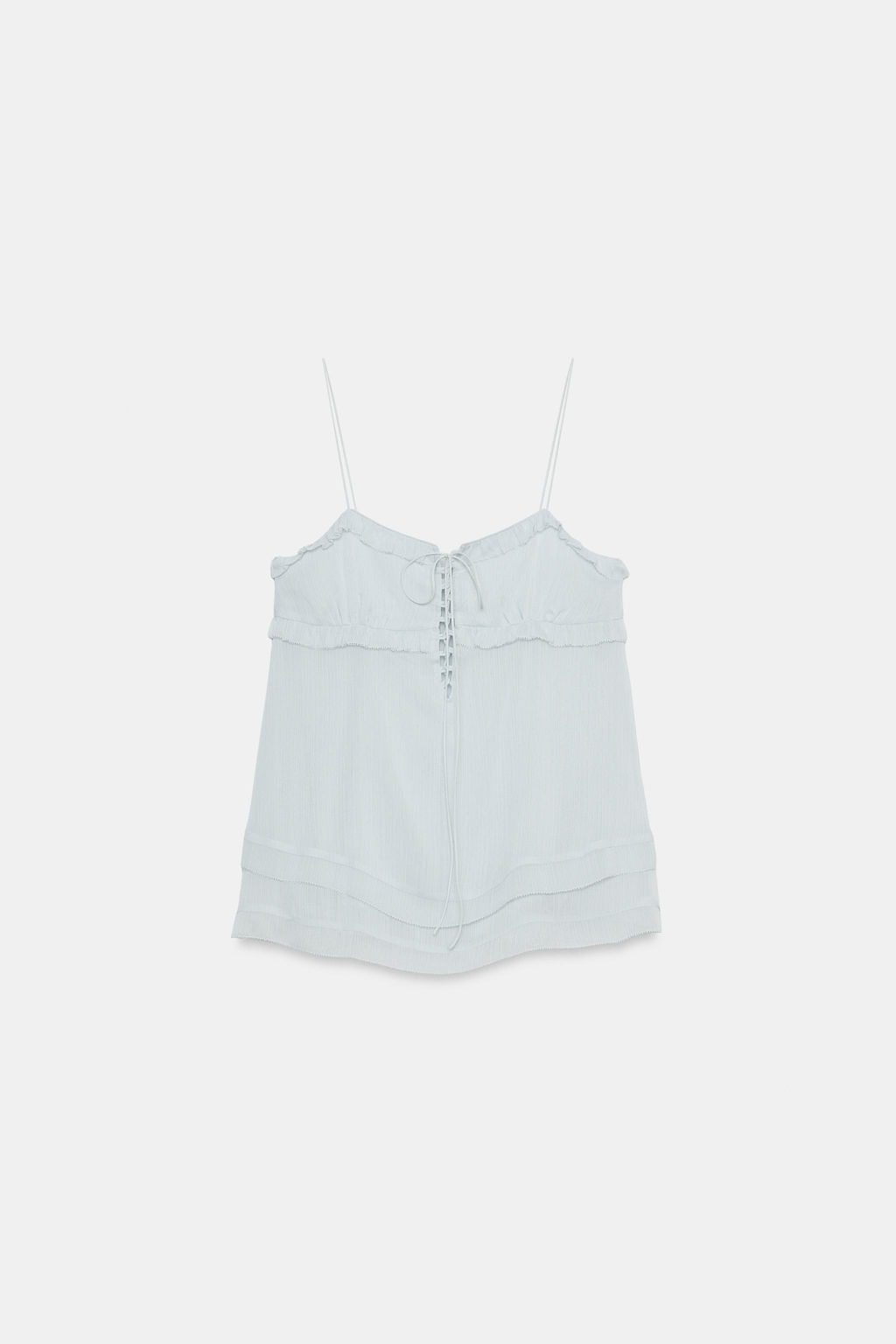TOP VOLANTES ZW COLLECTION / Azul claro