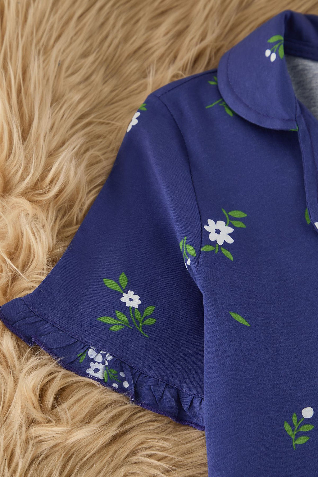 Trendyolmilla Mint %100 Pamuklu Cicekli F?rf?rl? Orme Pijama Tak?m? THMSS24PT00227  фото 10