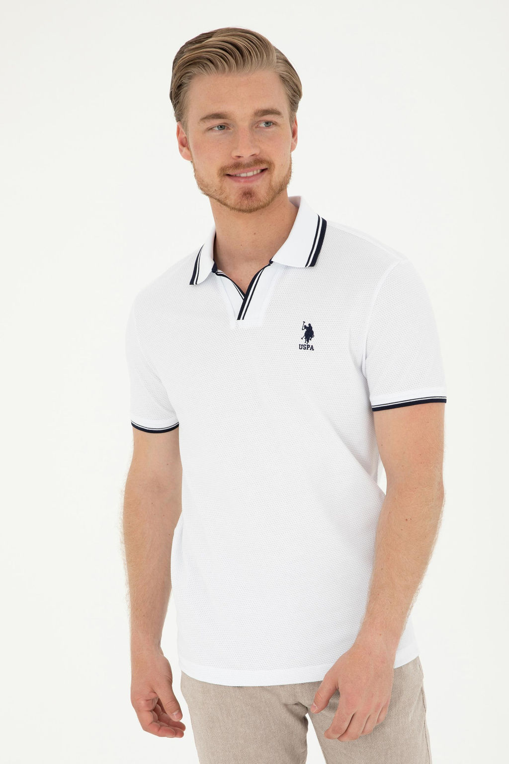 Мужская белая футболка Неожиданная скидка в корзине - U.s. polo assn фото 8