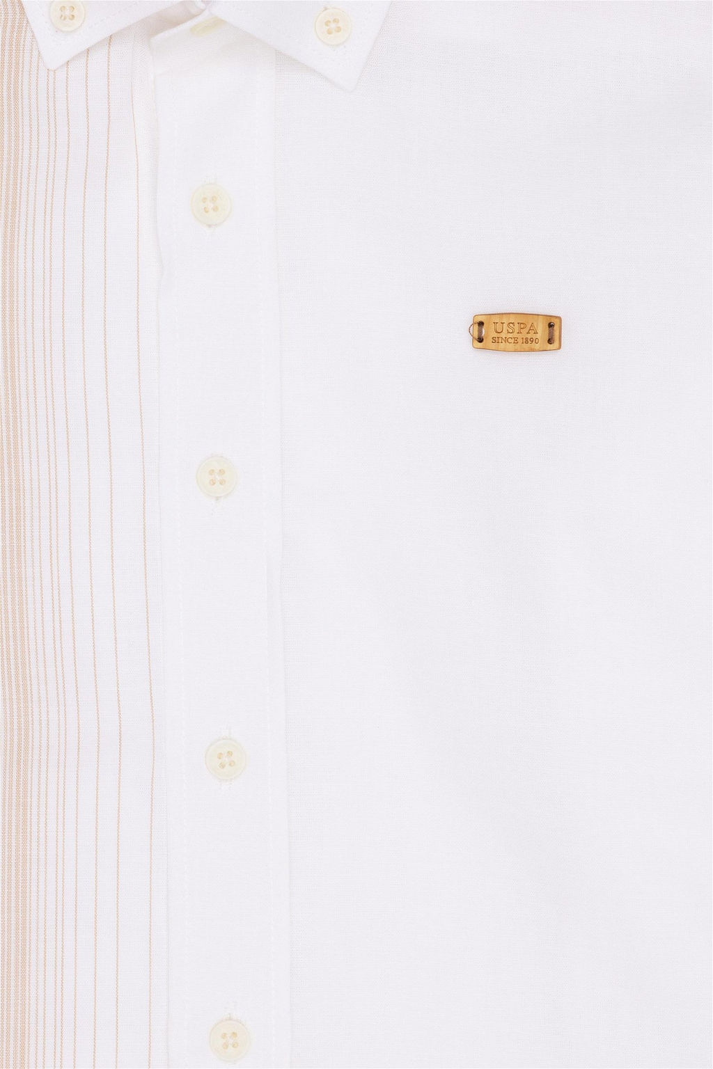 U. S. Polo Assn Рубашка светло-коричневого цвета с длинным рукавом для мальчика - U.s. polo assn фото 6