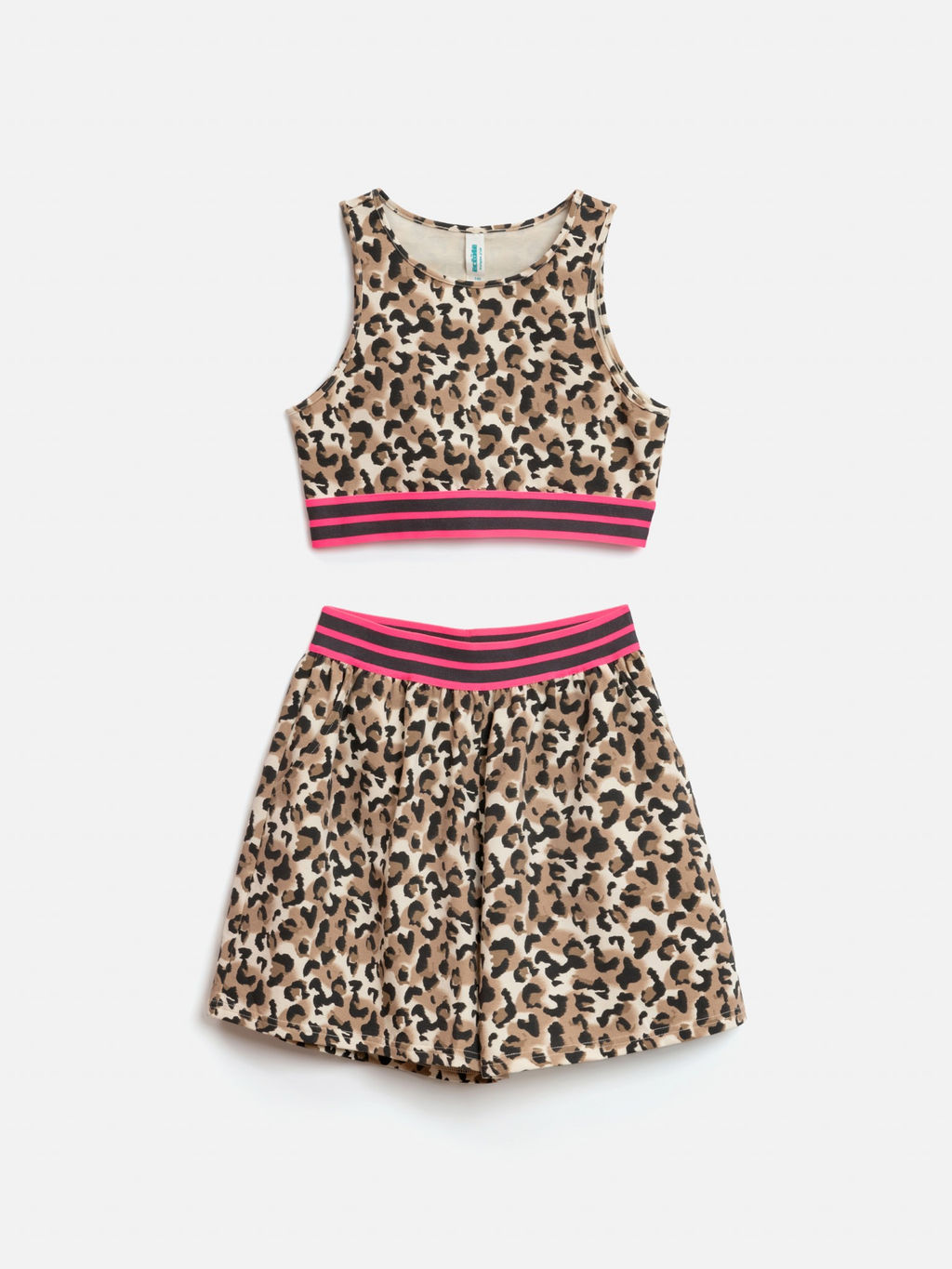 Комплект детский Acoola Leo_set топ и шорты леопардовый принт  фото 3