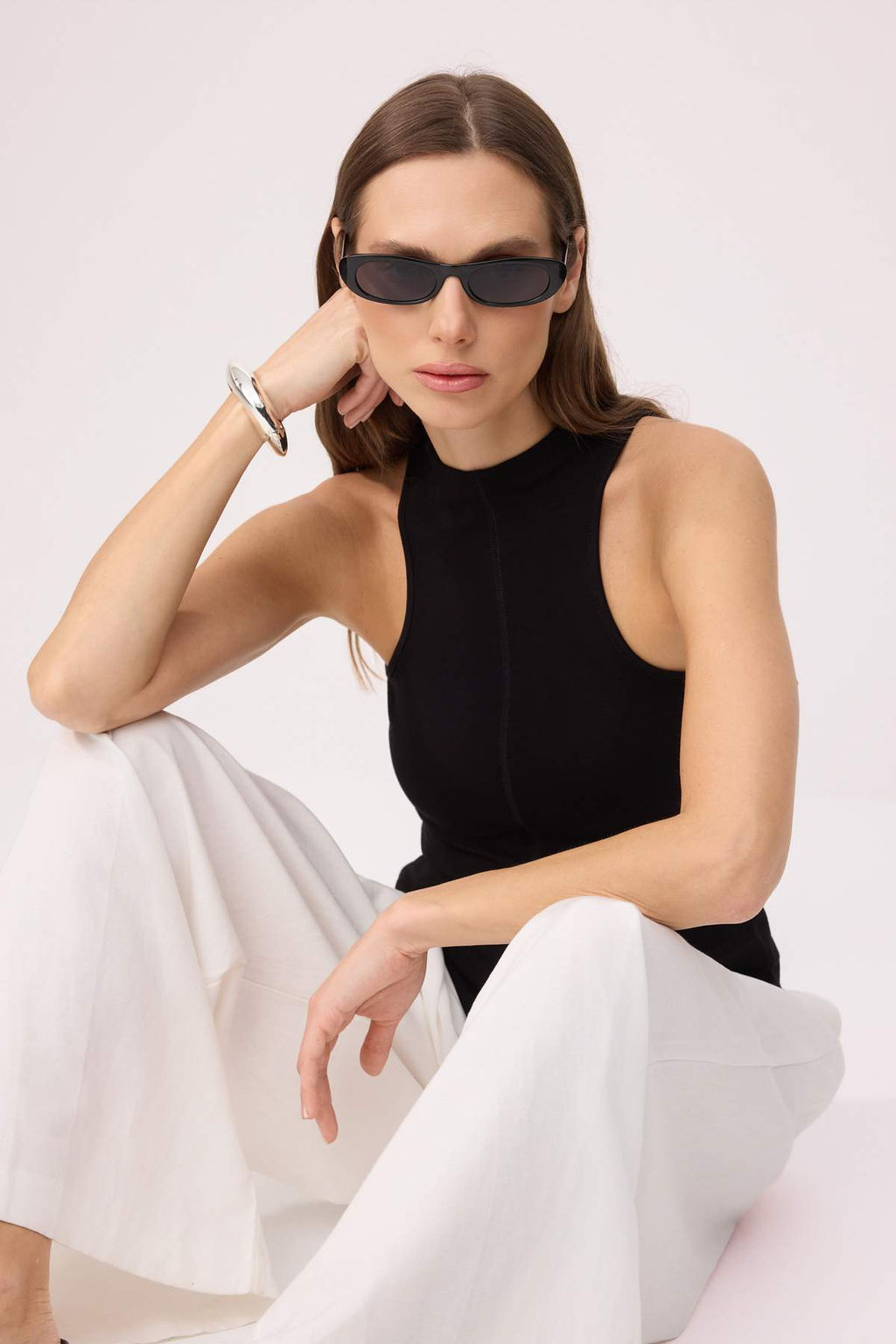 Siyah Fitted/Vucuda Oturan Dik Yaka Kolsuz Yumusak Orme Atlet TWOSS26AL00051 - Trendyolmilla фото 2