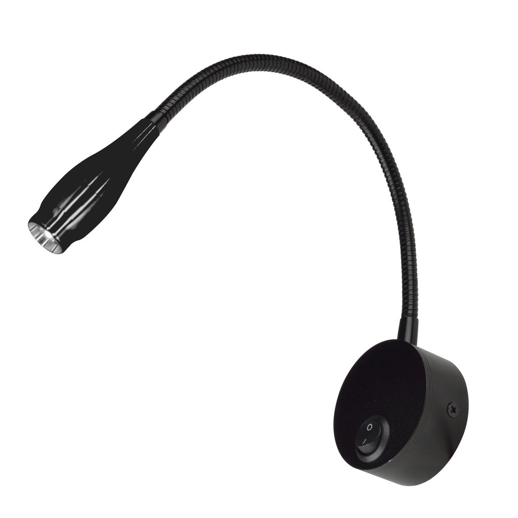 ULT-F22-3W/4000K IP20 BLACK Светильник светодиодный настенный гибкий для интерьерного освещения. 85-265В. Белый свет (4000К). Черный. TM Uniel