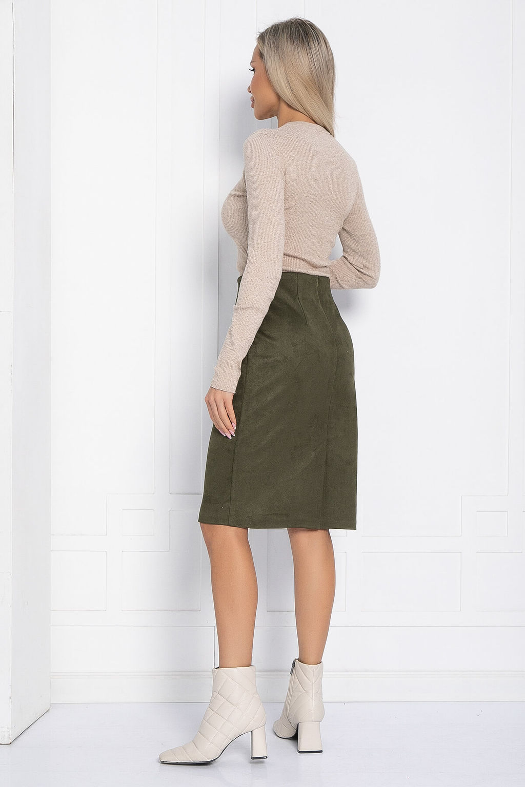 Юбка Ребекка (хаки) Ю12283-25 - Lt collection фото 2