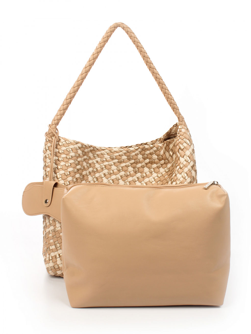 LACCOMA сумка СУ1053-0-мультицвет бежевый эко кожа хлопок  фото 4