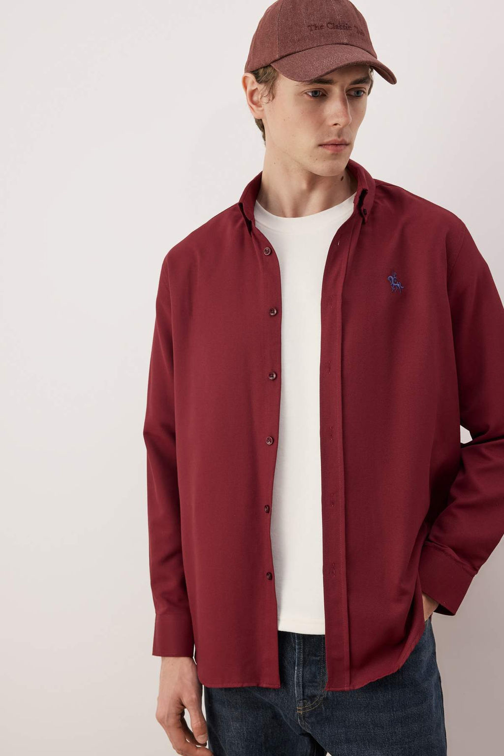 TRENDYOL MAN Mavi Regular Fit Nak?s Detayl? Oxford Kolay Utulenebilir Smart Gomlek TMNAW25GO00036 - Trendyolmilla фото 42