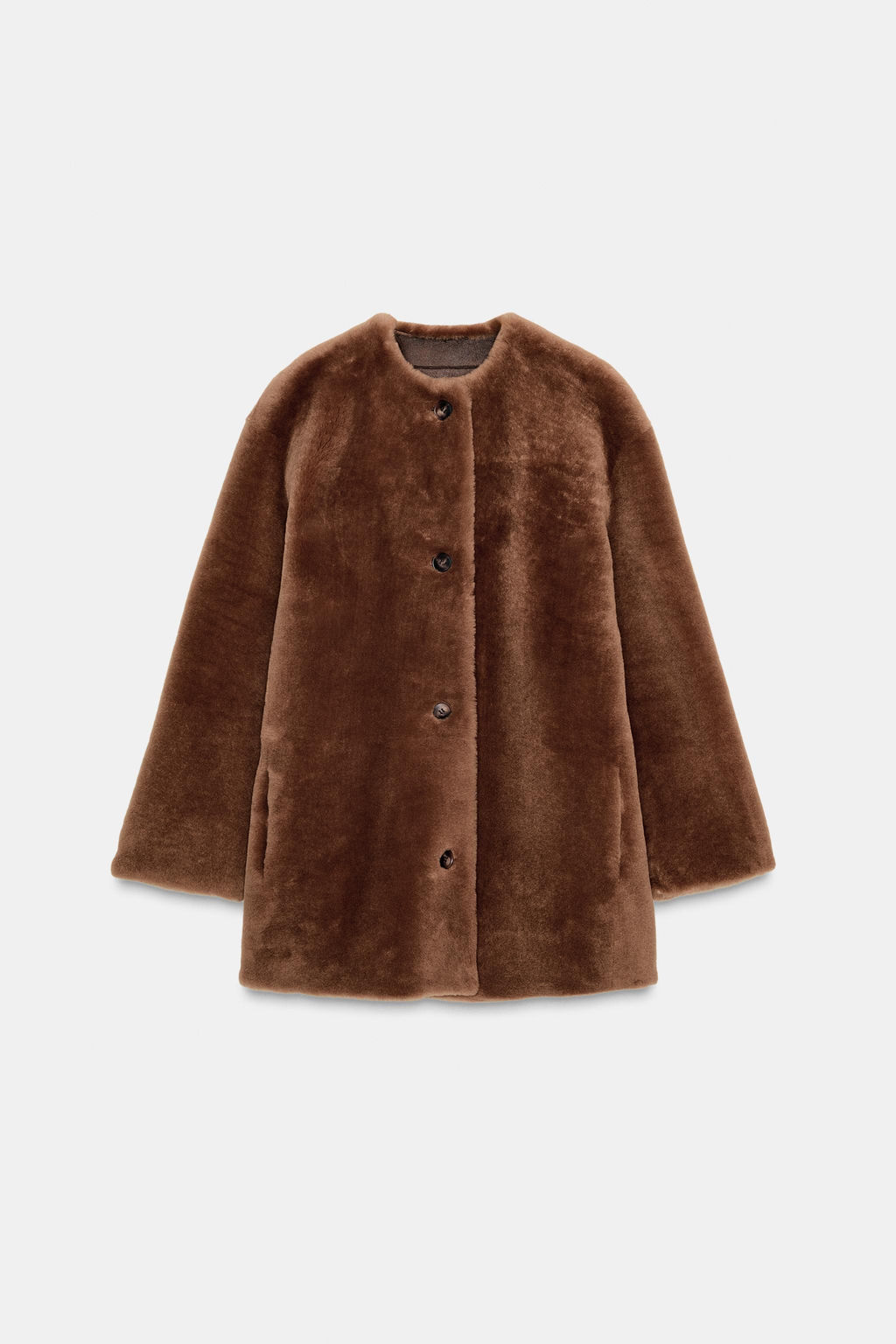 100% REVERSIBLE LEATHER COAT - Zara фото 7