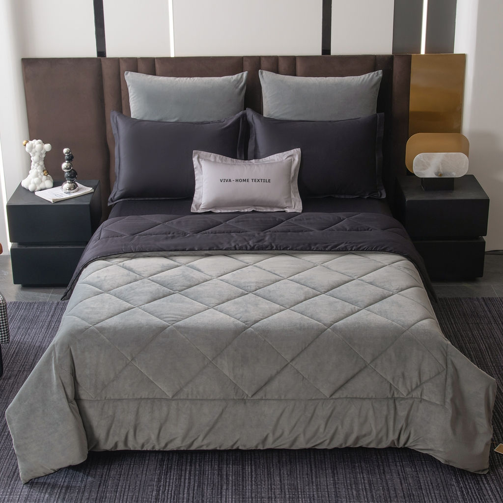 Комплект постельного белья на резинке Сатин Velvet Premium с Одеялом VPR004 180*200*25;160*200*25;140*200*25 Евро 4 Наволочки