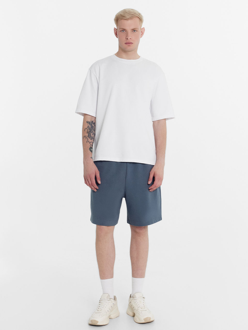 Шорты мужские в серо-синем цвете серый деним 131092 - Mark formelle фото 3