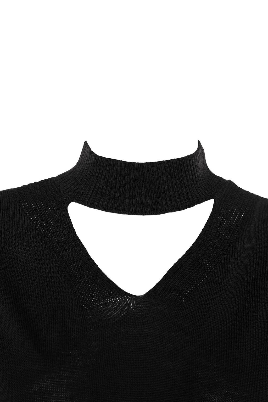 Siyah Choker Yaka Triko Kazak TWOAW20KZ0220