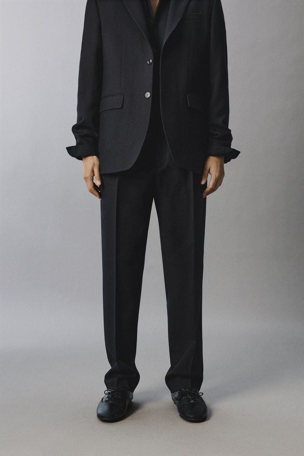 100% WOOL ORIGINS SUIT TROUSERS - Zara фото 10