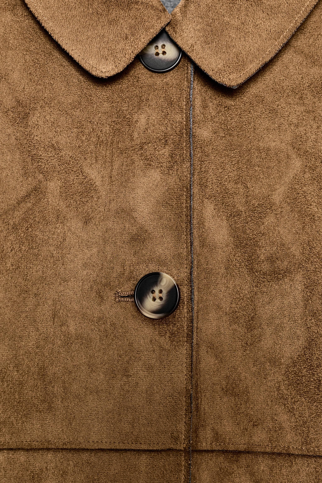 CHAQUETA CORTA EFECTO ANTE / Tostado - Zara фото 10