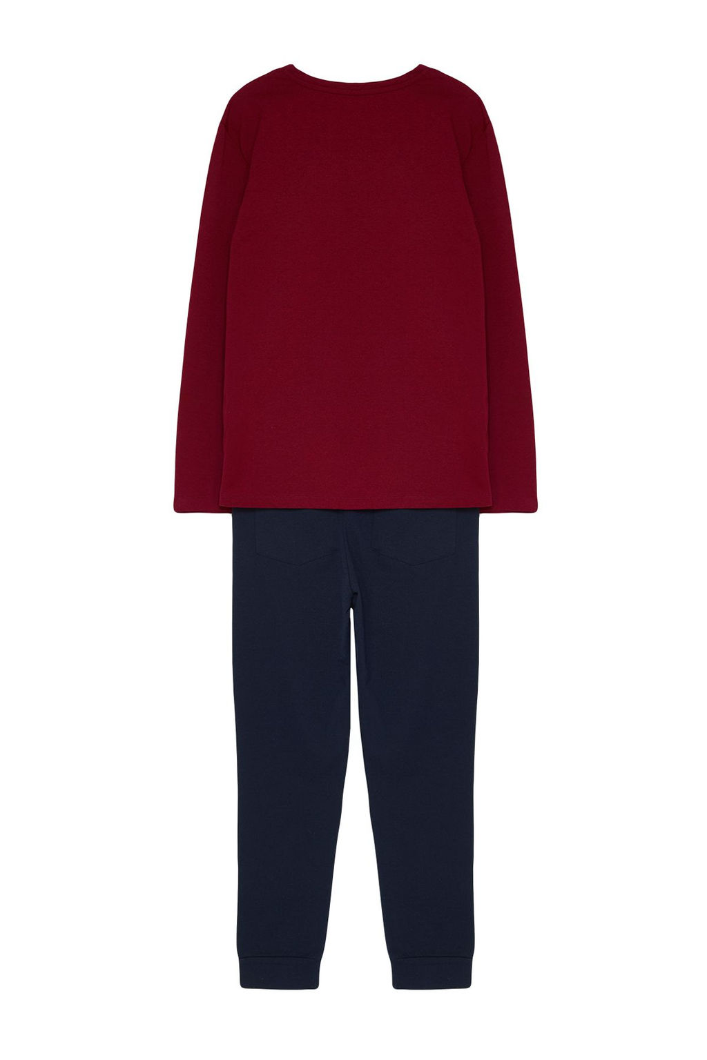 TRENDYOL MAN Bordo Regular Fit Bask?l? Pijama Tak?m? TMNAW22PT0759 - Trendyolmilla фото 11