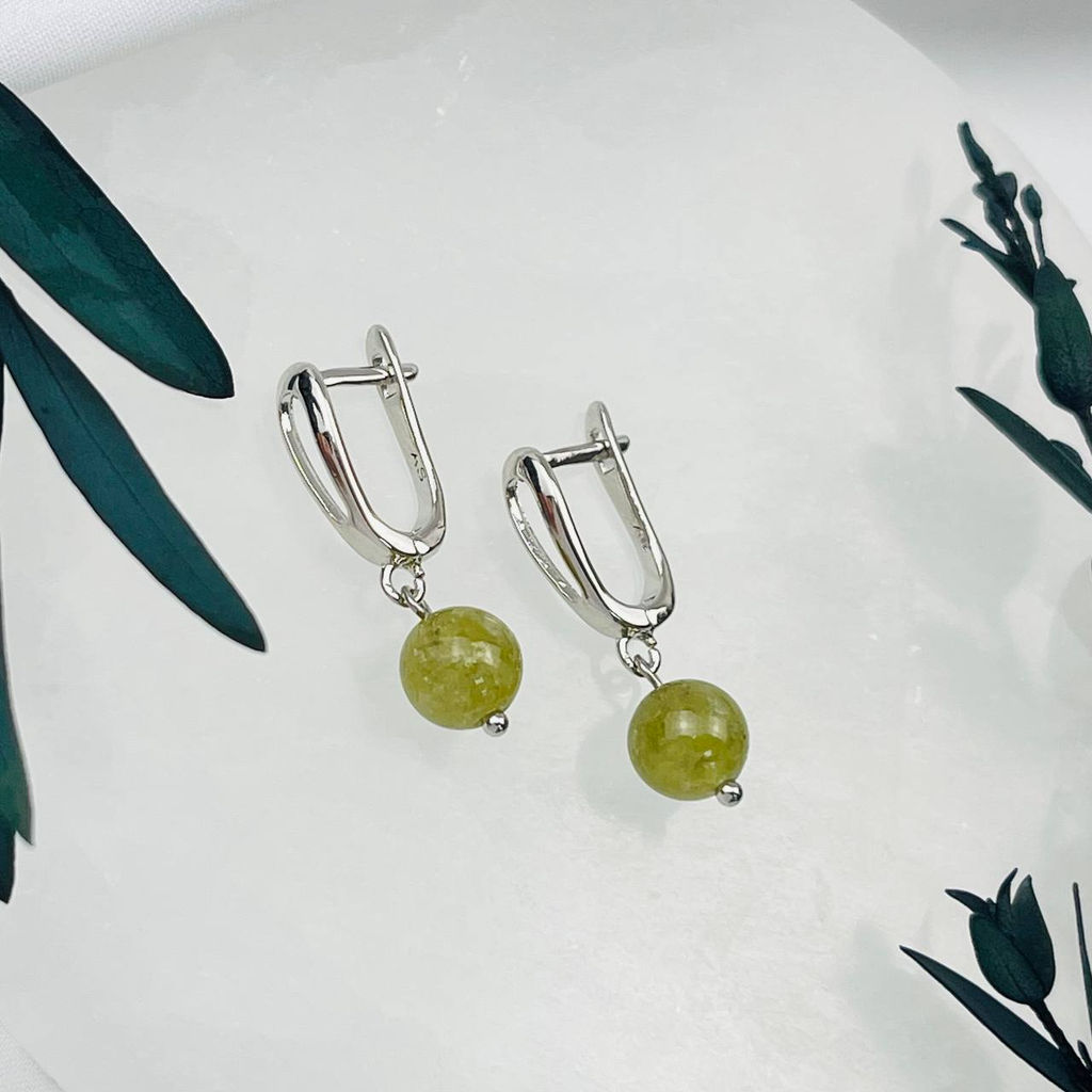 Серьги из Граната Гроссуляр