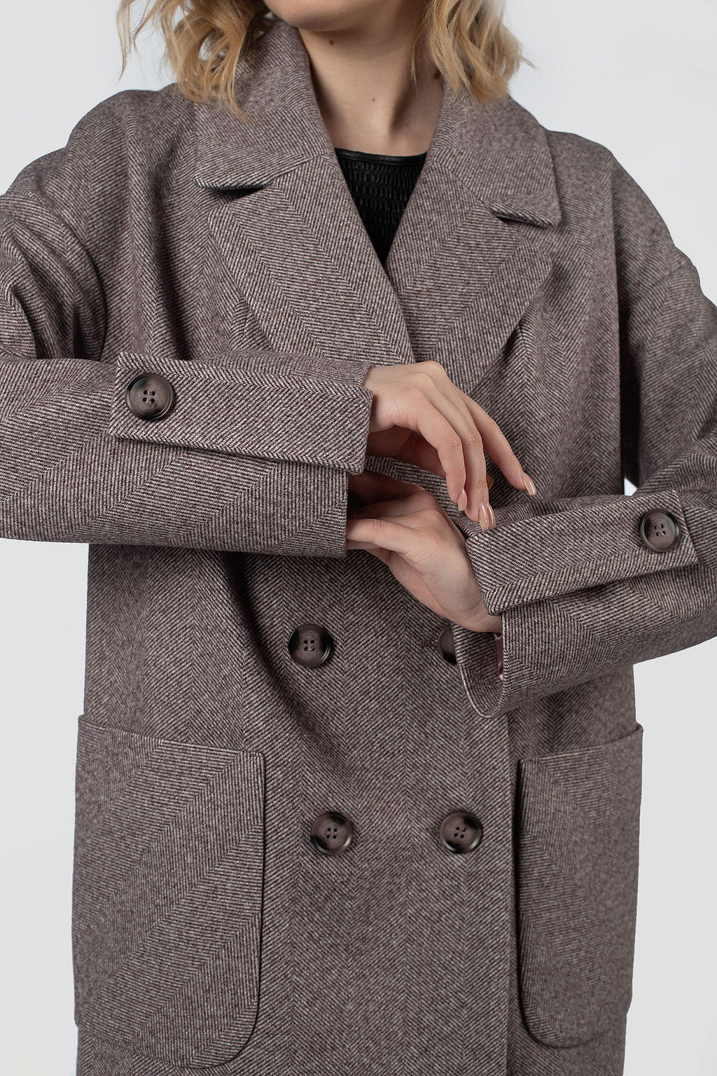 01-12229 Пальто женское демисезонное (пояс) - El podio фото 16