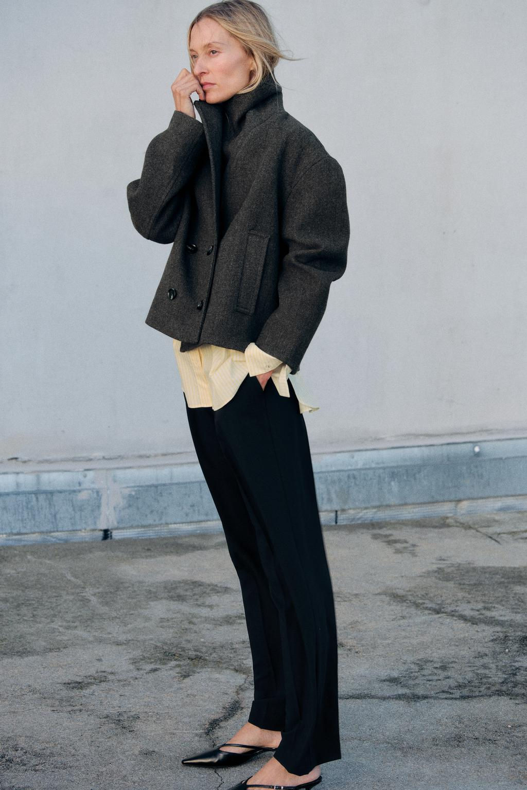 SHORT DOUBLE-BREASTED COAT - Zara фото 9