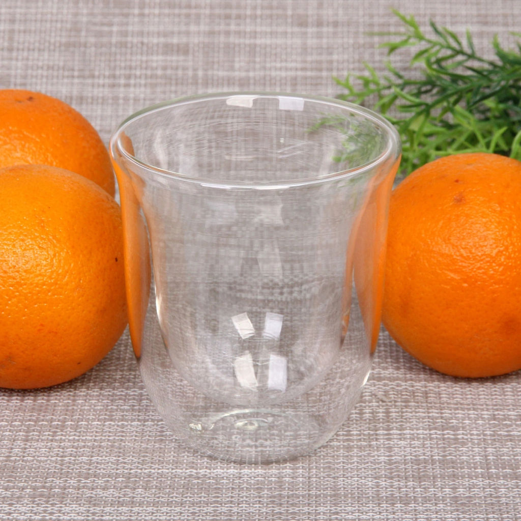 Цена за 2 шт. Стакан стеклянный с двойными стенками 200мл "Хай-Тек" для кофе