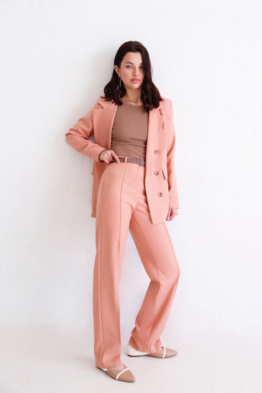 Жакет двубортный в тёплом розовом - Martichelli фото 15