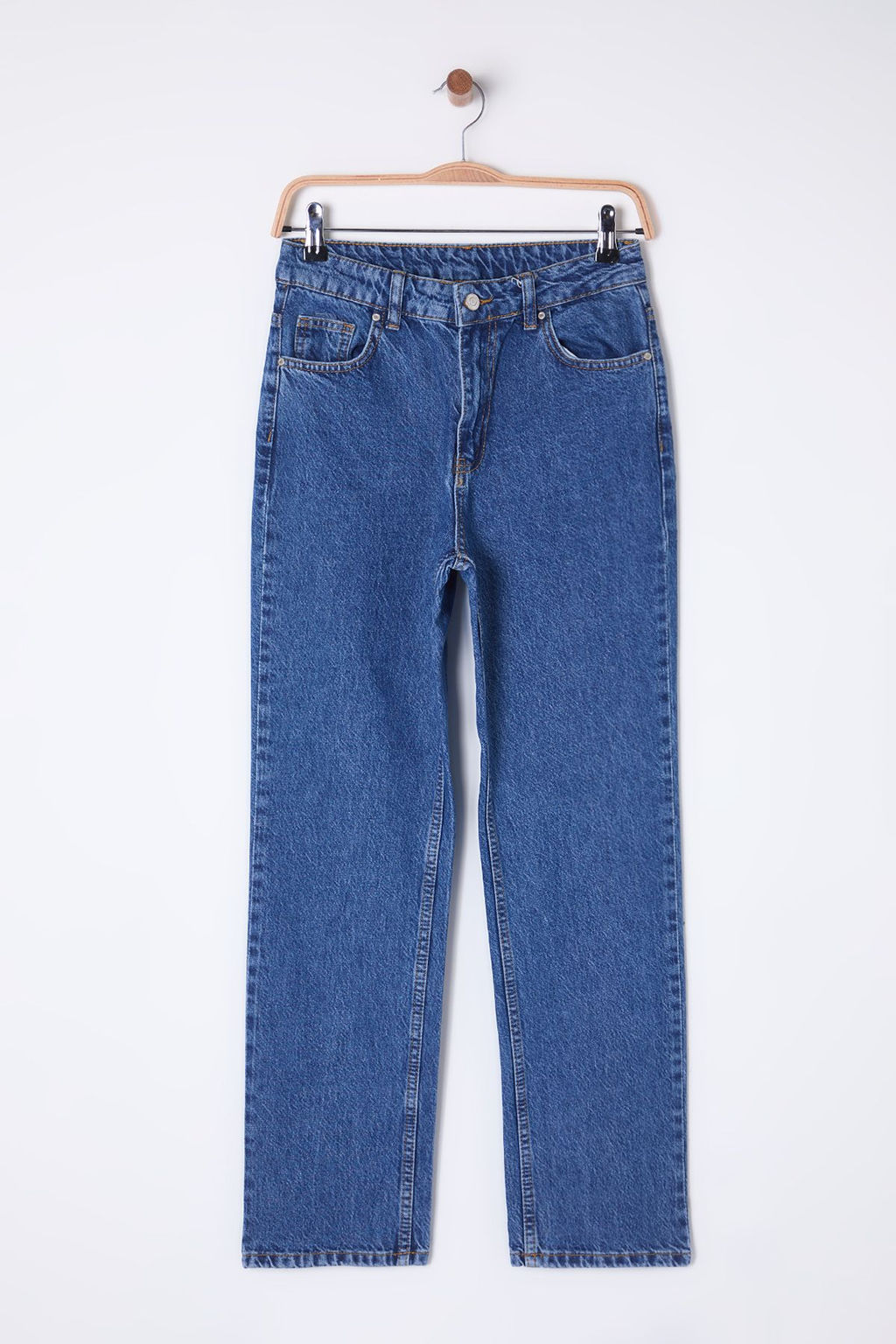 Ac?k Mavi Normal Bel Duz Kesim Straight Jeans TWOSS25JE00074 - Trendyolmilla фото 11