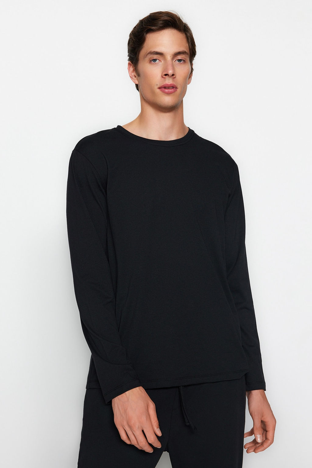 TRENDYOL MAN Siyah Regular Fit Orme Pijama Tak?m? TMNAW24PT00008 - Trendyolmilla фото 12