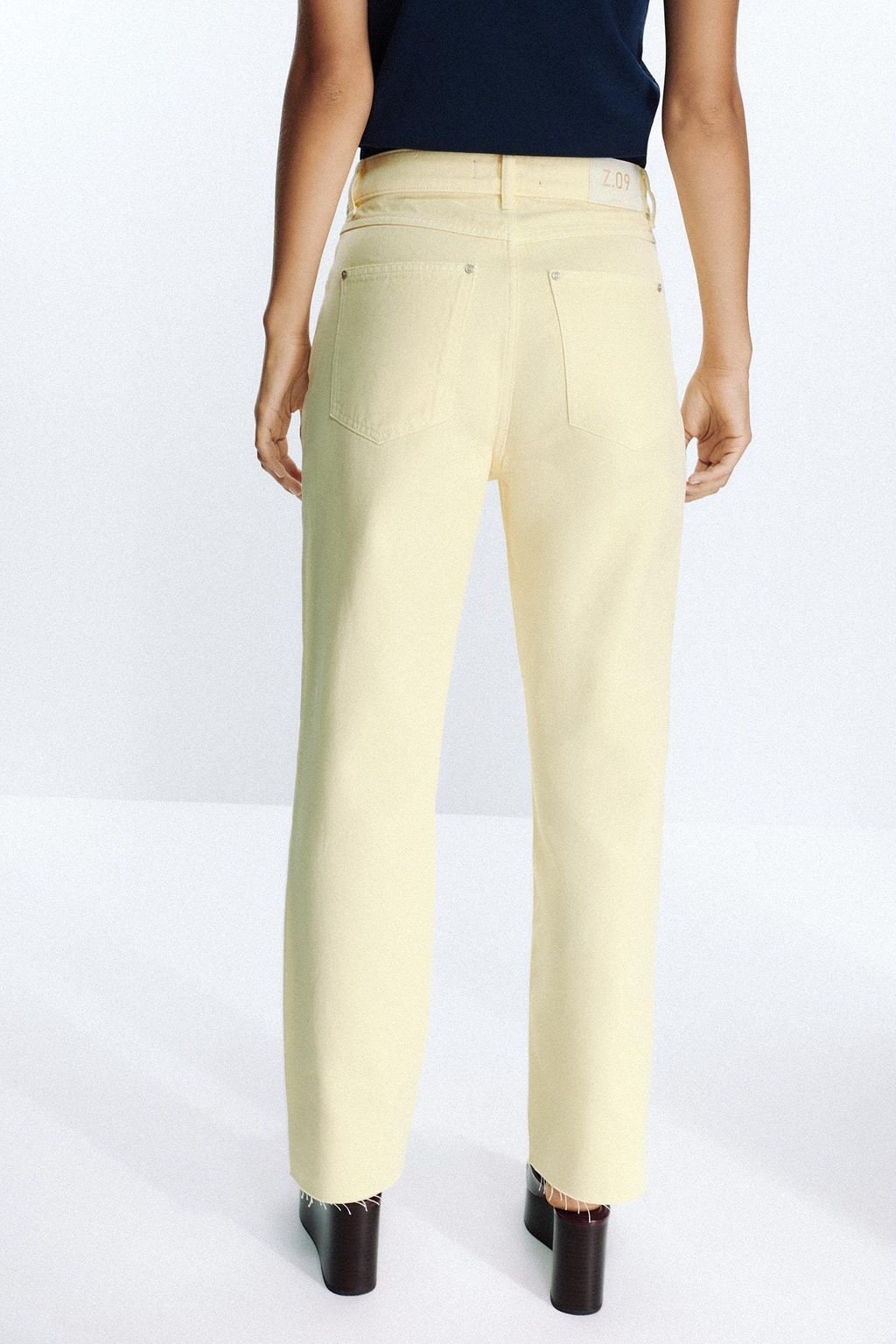 JEANS Z.09 STRAIGHT ANKLE HIGH-WAIST CROSSOVER WAIST - Zara фото 7