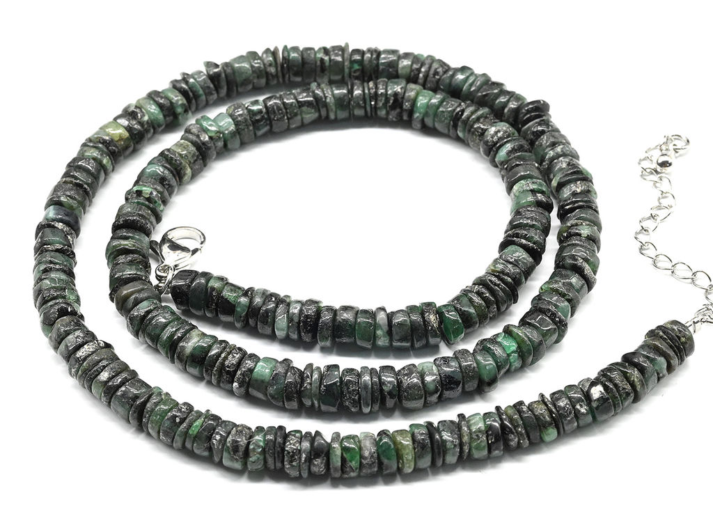Бусы Изумруд диски 6*2мм, 48см, 27,4г