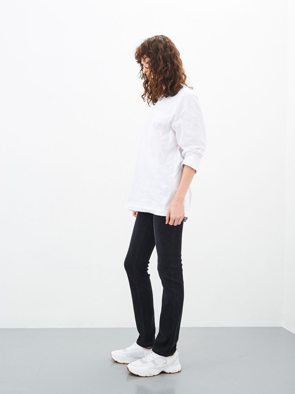 Утепленные Женские Джинсы Прямые на Флисе