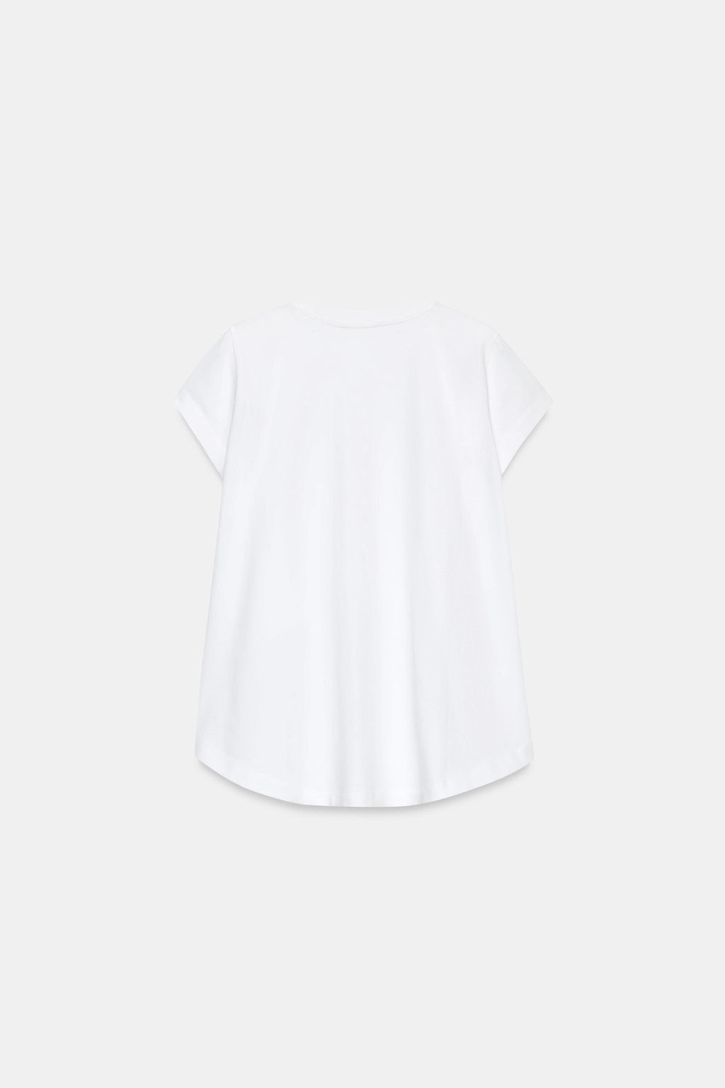 CAMISETA ASIM?TRICA MANGA CORTA / Blanco