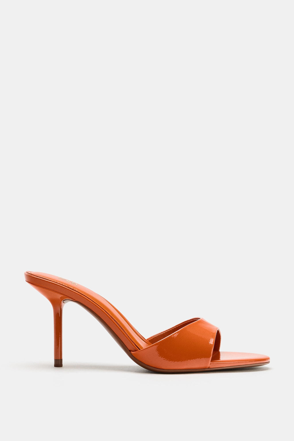SANDALIA TAC?N EFECTO ACHAROLADO / Naranja - Zara фото 4