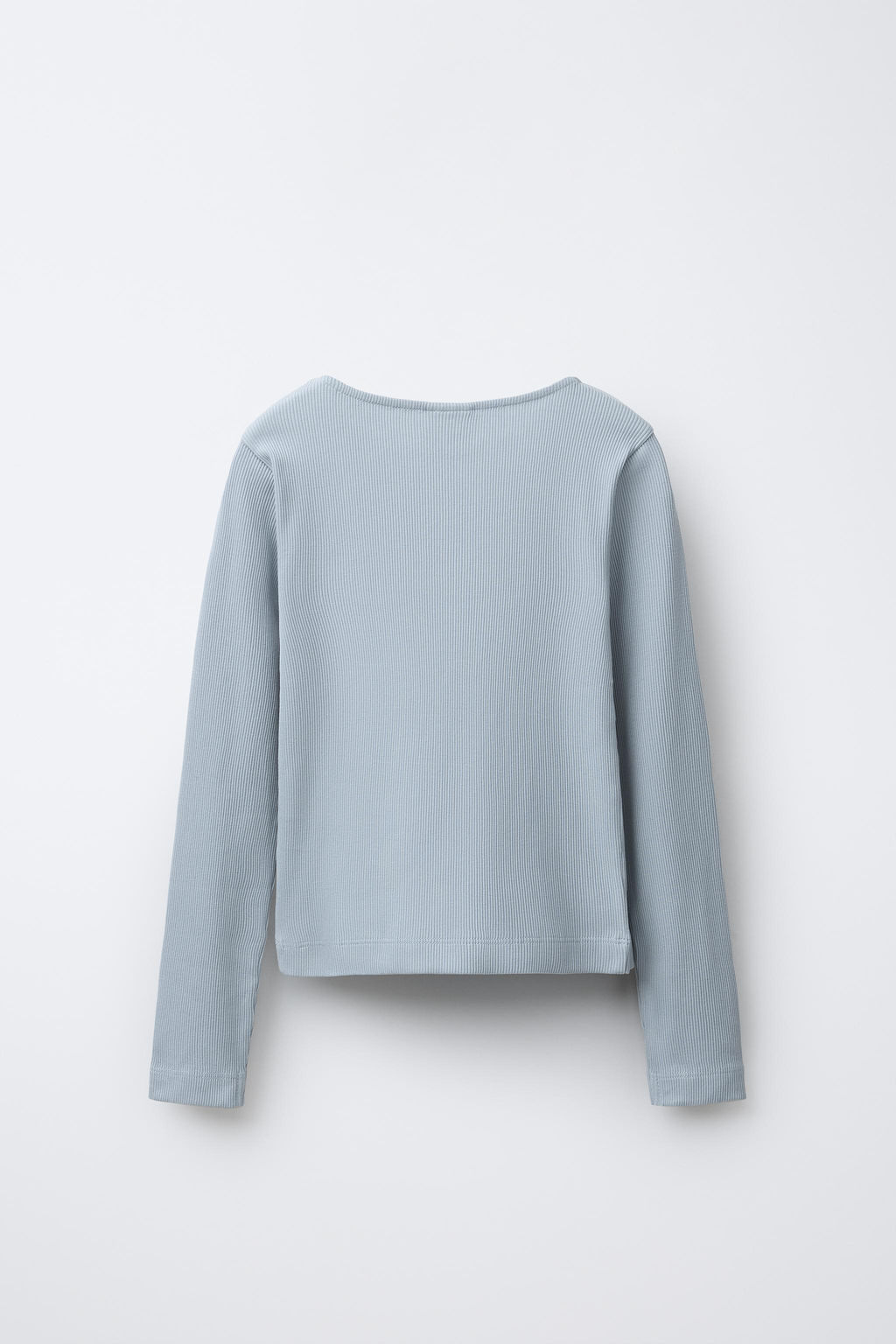 RIBBED T-SHIRT WITH BUTTONS AND CUT-OUT - Zara фото 2